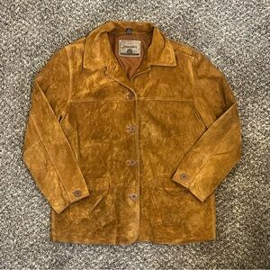 90s St. John’s Bay Suede Leather button up Jacket